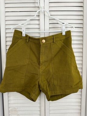 Big Bud Press Olive High-Waist Utility Shorts